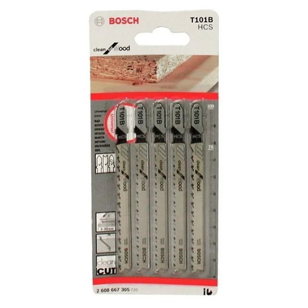Hoja de calar Bosch T101B HCS Madera (Corte Limpio) - x 5u