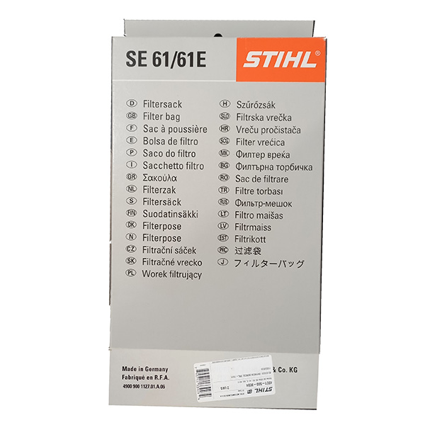 Bolsa de filtro para aspiradora Stihl modelo SE 62