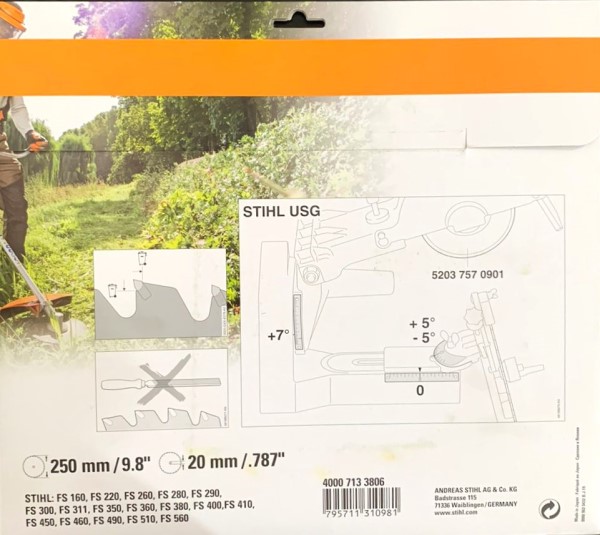 Disco cortahierbas Stihl 250-40 dientes - Imagen 3