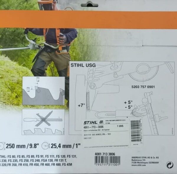 Disco cortahierbas 250-40