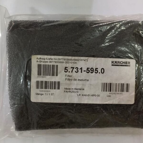 Filtro Espuma Aspiradora Karcher Nt 27/1 Nt 20/1 Nt 15/1